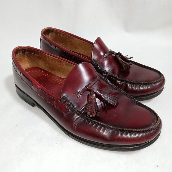 G H Bass Weejuns Eddington Mens Tassel Loafers Size 10.5 D Burgundy main image 8
